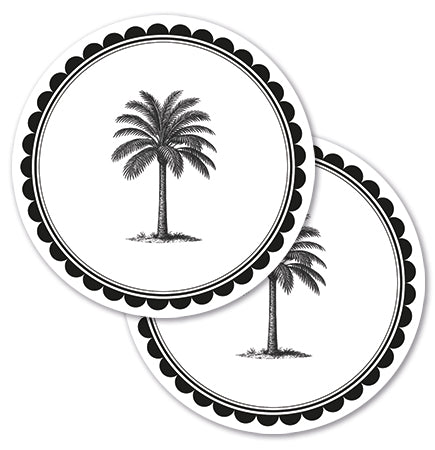 Disposable Coaster Set - Palm Royale Ebony