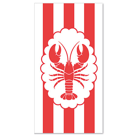 Disposable Slim Luxury Napkins - Lobster - Red