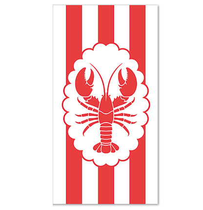 Disposable Slim Luxury Napkins - Lobster - Red