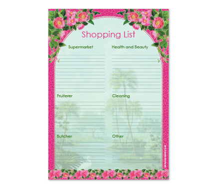 A5 Shopping List - Cape To Congo - Ruby