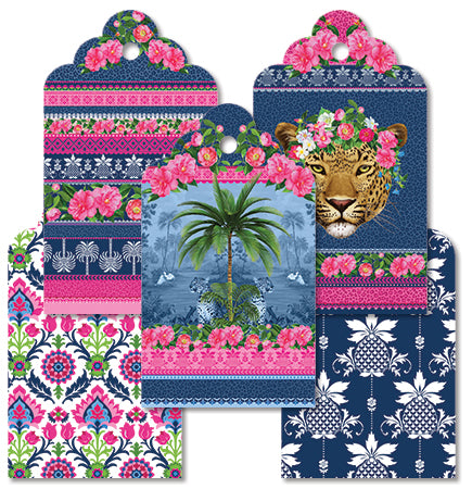 Gift Tag Set - Cape To Congo - Sapphire