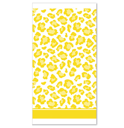 Disposable Slim Luxury Napkins - Leopard - Yellow