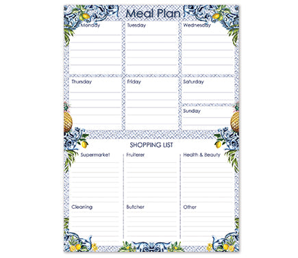 A4 Menu & Shopping Planner - Dolce & Banana
