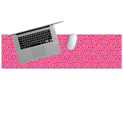 Designer Tech Strip / Desk Mat - Lumo Leopard Ruby