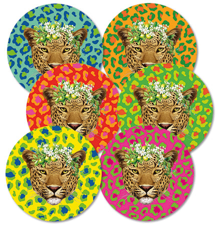 Disposable Coaster Set - Lumo Leopards