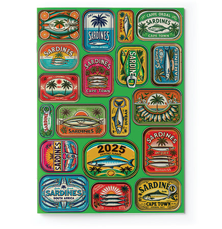 2025 A4 Planning Book - Sun Soaked Sardines