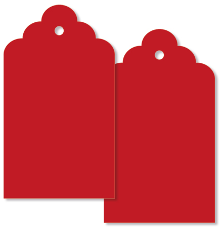 MACAROON ~ Personalised Blank Red Tags