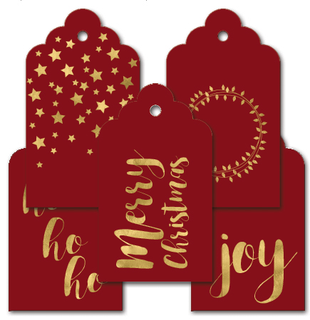 Gold Foil - Red Festive Greetings