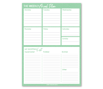 Menu & Shopping Planner - Mint Leopard - Search Results
