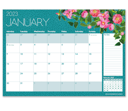 2023 Desk Calendar - Colourful Camellia - Search Results