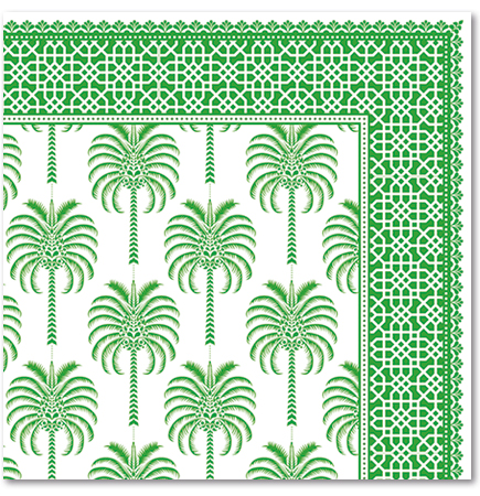 Disposable Luxury Napkins - Palm - Emerald