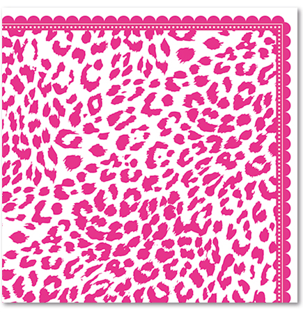 Disposable Luxury Napkins - Leopard - Ruby