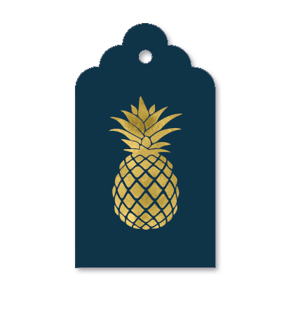 Gold Foil - Pineapple Navy