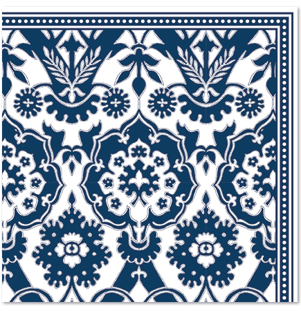 Disposable Luxury Napkins - Tropical Tile - Sapphire - Search Results