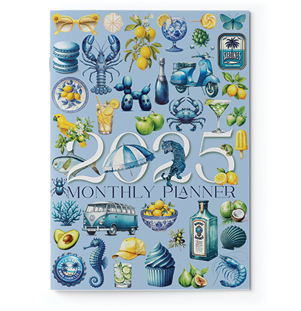 2025 A4 Planning Book - Summer Shuffle