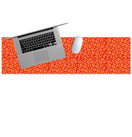 Designer Tech Strip / Desk Mat - Lumo Leopard Hot Orange - Search Results
