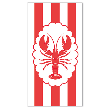 Disposable Slim Luxury Napkins - Lobster - Red