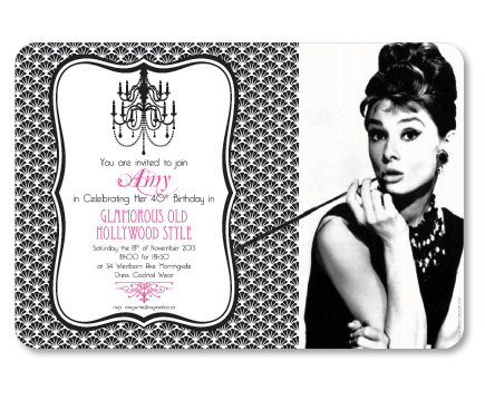 Old Hollywood Glamour Invitations 1