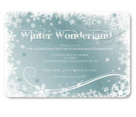 Winter Wonderland Invitations Template 10