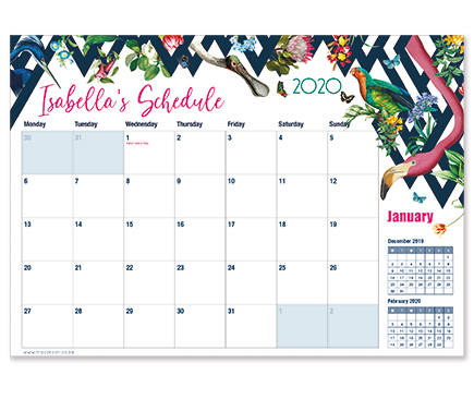 Macaroon 2020 Personalised Desk Calendar Avant Garde