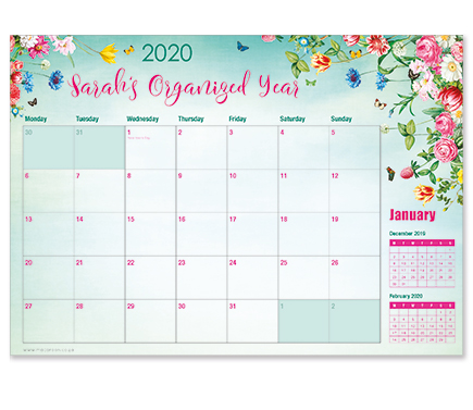 Macaroon 2020 Personalised Desk Calendar Little Chelsea